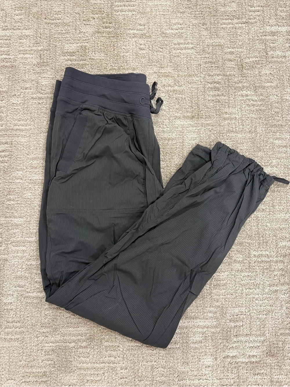 Lululemon Lightweight Black Drawstring Dance studio Pant - charcoal size 14